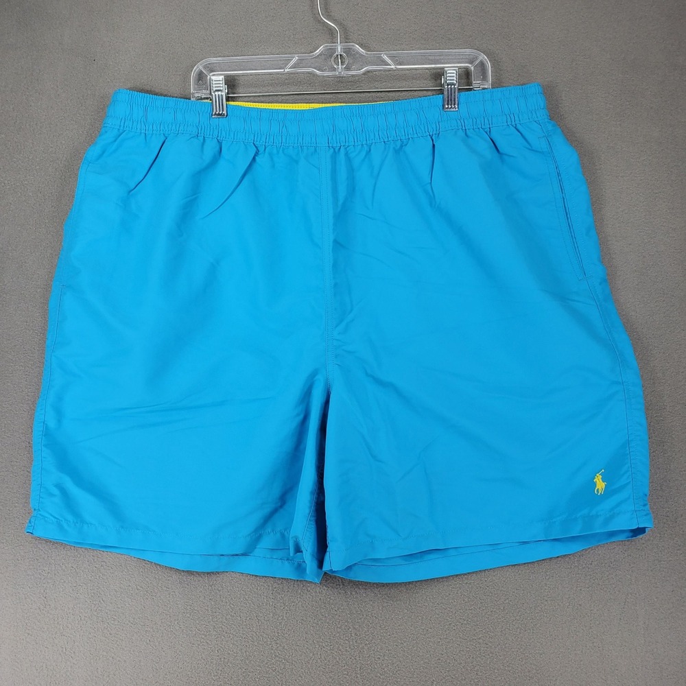 Polo Ralph Lauren Swim Trunks Mens 3XLT‎ Blue Pony Logo Mesh Lined Tall NEW